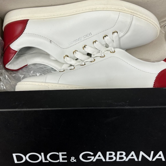 Leather D&G red sneakers - Men - Picture 1 of 4